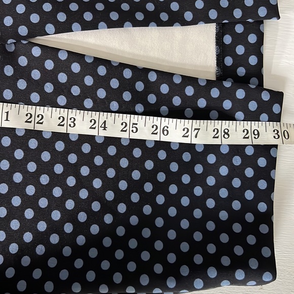 Zara Black&Blue Polka Dot Midi Stretchy Pencil Skirt Sz. XS black label - Picture 7 of 13